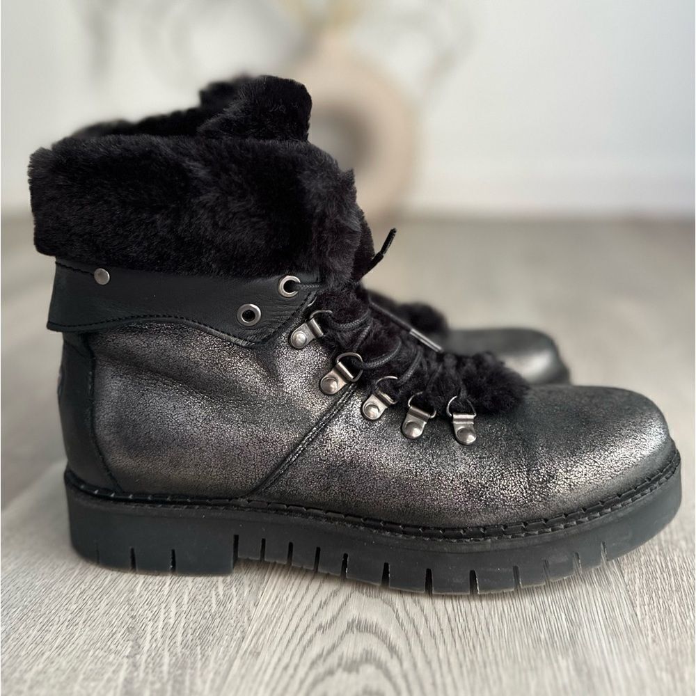 PAJAR Penny Waterproof Upper Faux Fur Trim Lace-Up Boot Women  Size 40 NEW $190